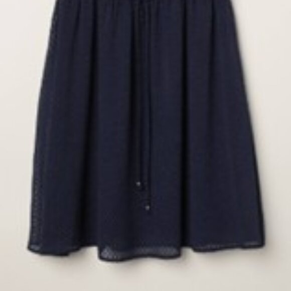 H&M Dark Blue Textured Dress Flounce-sleeved dress sz 8 - Picture 13 of 15